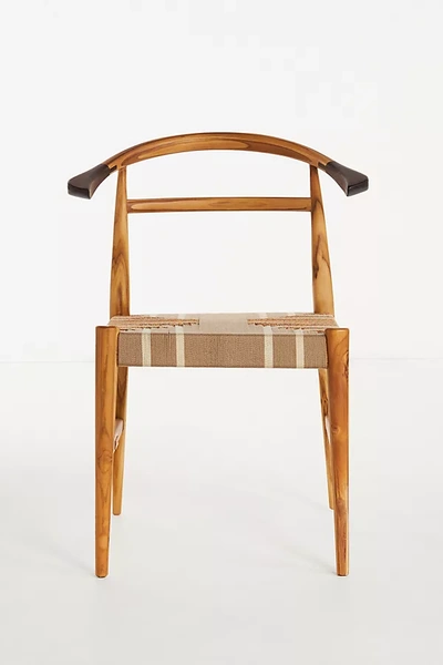Masaya & Co. Teak Jicaro Dining Chair In Beige