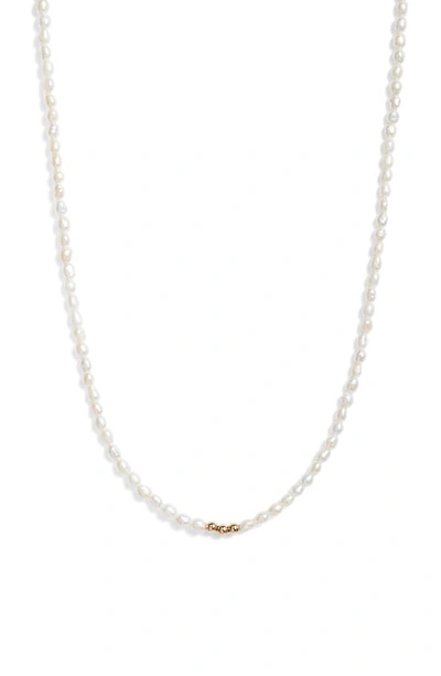 Set & Stones Natasha Genuine Pearl Necklace In Gold