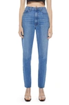 MOTHER SNACKS! HIGH WAIST TWIZZY SKIMP TAPERED STRAIGHT LEG JEANS