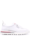 Thom Browne Mesh-detail Tech Runner Sneakers In White
