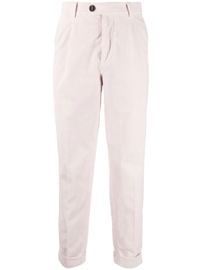 Brunello Cucinelli Slim-fit Corduroy Trousers In Pink
