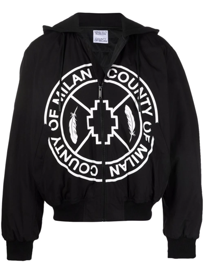 Marcelo Burlon County Of Milan Skate Cross Bomber Jacket In Black