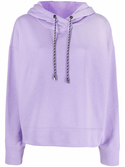 Missoni Logo-embroidered Hoodie In Purple