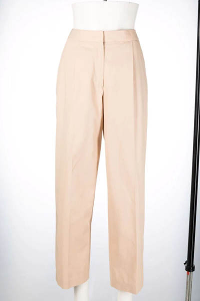 Jil Sander High-waisted Tapered Wool Trousers In Neutrals