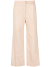 Jil Sander Cotton-twill Kick-flare Trousers In Neutrals