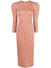 ULYANA SERGEENKO PRINTED PUFF-SLEEVE DRESS