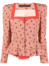 ULYANA SERGEENKO PRINTED PEPLUM JACKET