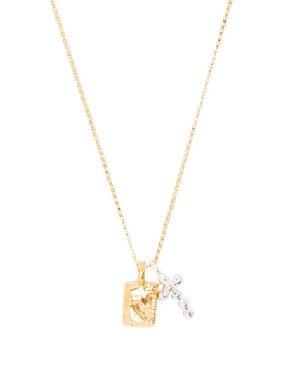 Alighieri Gold 'the Dagger And The Rock' Necklace In Silver/gold