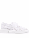 Le Silla Yacht Lace-pattern Loafers In White