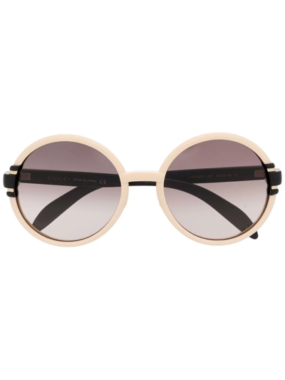 Gucci Round-frame Gradient Sunglasses In Black