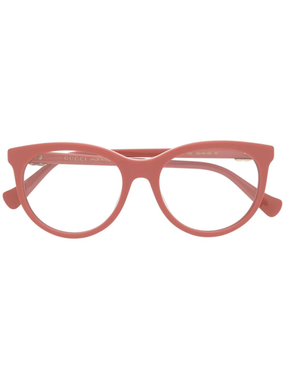 Gucci Gg Cat-eye Frame Eyeglasses In Pink
