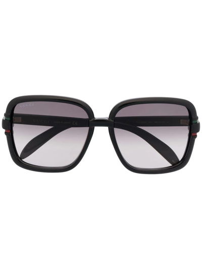 Gucci Gg Oversized Square-frame Sunglasses In Black