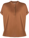 Woolrich Poplin Short-sleeve Shirt In Brown