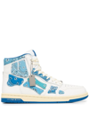 Amiri Skel-top Hi Bandana High-top Sneakers In Blue