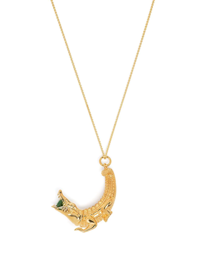 Hatton Labs Gold-plated Alligator Crystal Necklace