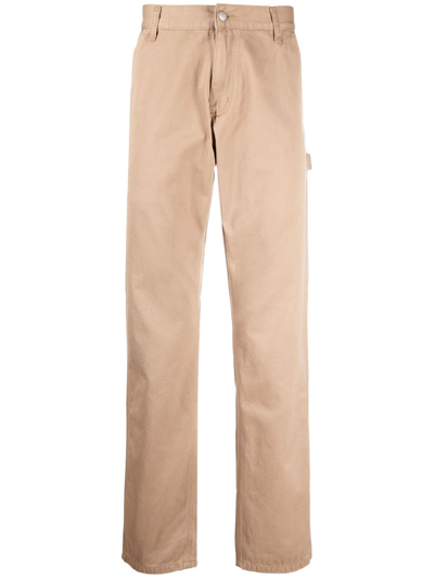 Carhartt Four-pocket Cotton Straight Trousers In Neutrals