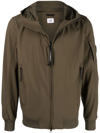 C.p. Company Recycled Polyester Hooded Jacket Lens In Green