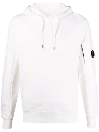 C.p. Company Cp Company Sea Island Cotton Sweatshirt With Logo In White
