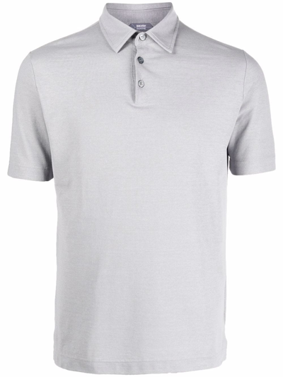 Zanone Polo A Maniche Corte In Grey