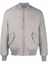 Ferragamo Gancini-logo Bomber Jacket In Grey