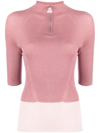 Lanvin Colour-block Knit Top In Pink
