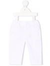 Emporio Armani Mid-rise Elasticated-waist Trousers In White