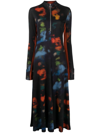PAUL SMITH PATTERNED ZIP-FRONT MIDI DRESS