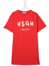 MSGM TEEN LOGO-PRINT T-SHIRT DRESS