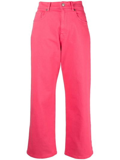 P.a.r.o.s.h Cabare Cropped-leg Trousers In Pink