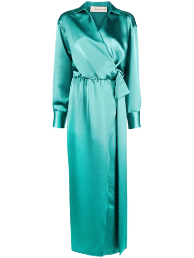 Blanca Vita Acena Wrap Dress In Green