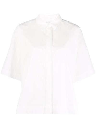 Co Short-sleeve Button-down Shirt In White