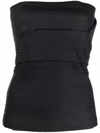RICK OWENS EMBROIDERED BUSTIER TOP