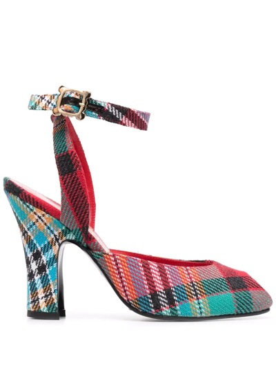 Vivienne Westwood Vargas 110mm Tartan Sandals In Multicolor