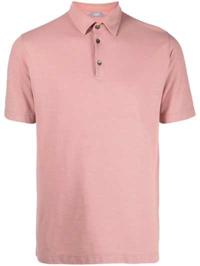 Zanone Basic Polo Shirt In Pink