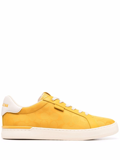 Coach Lowline Low Top Sneaker In Recycled Signature Jacquard In Canary ...