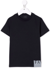 Fay Logo-print Cotton T-shirt In Blue
