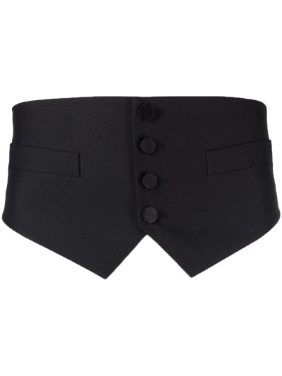 Dsquared2 Button-down Waistcoat In Black