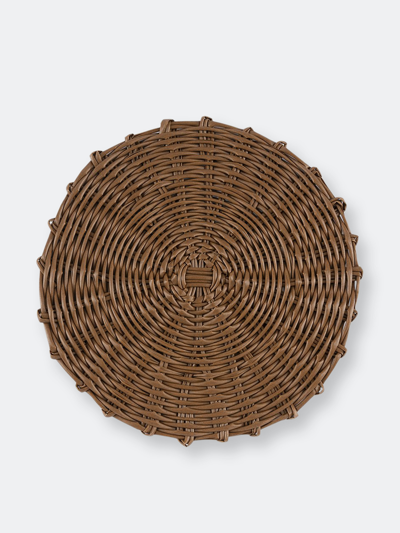 Shiraleah Set Of 4 Basket Weave Placemats In Brown