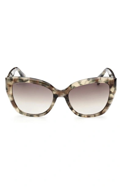 Max Mara 56mm Butterfly Sunglasses In Dark Havana