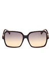 MAX MARA 60MM GRADIENT SQUARE SUNGLASSES