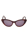 Max Mara Tortoiseshell-effect Cat-eye Sunglasses In Brown