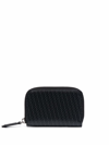 Fendi "ff" Mini Zip-around Wallet In Black