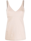 Brunello Cucinelli Stretch-cotton Tank Top In Nude