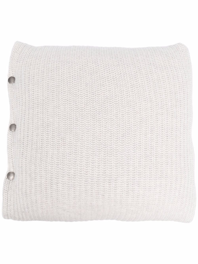 Brunello Cucinelli Cashmere-knit Cushion In White