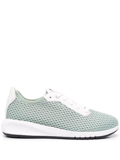 Geox Aerantis Mesh Lace-up Sneakers In Grün