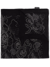 Saint Laurent Patterned Wool Scarf In Schwarz