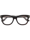 Gucci Cat-eye Frame Eyeglasses In Braun