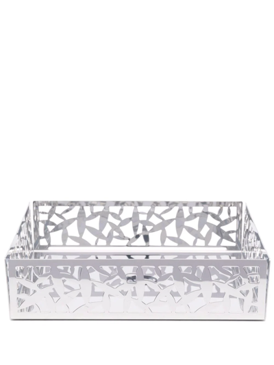 Alessi Lattice-detail Tray In Silber