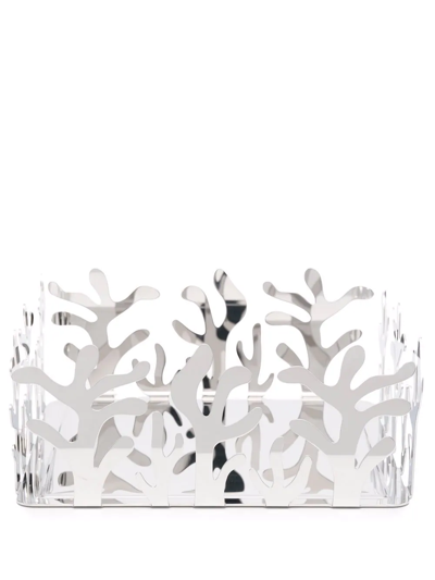 Alessi Coral Reef Napkin Holder In Silber