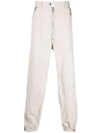 Miharayasuhiro Side Stripe-detail Straight-leg Trousers In Weiss